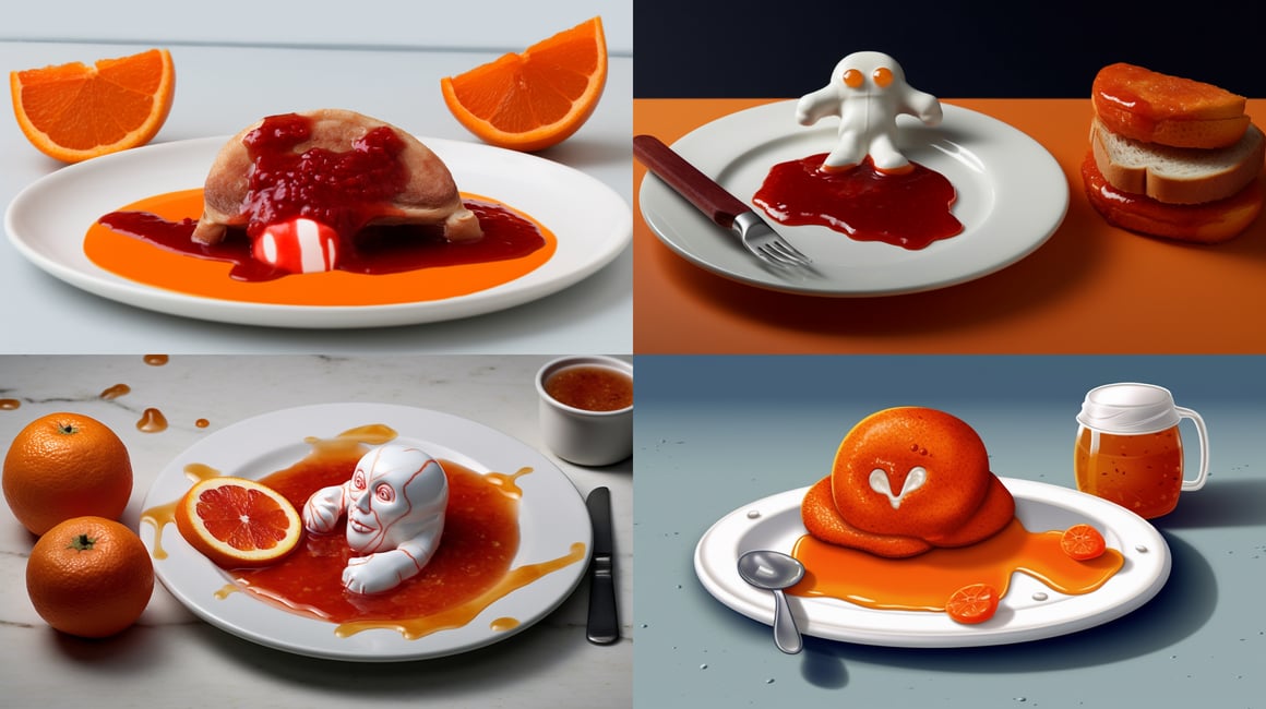 Sumo Oranges and Strawberry Jam Toast Breakfast Scene