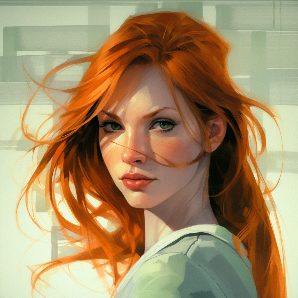 Resilient Beauty: A Portrait Amidst Chaos