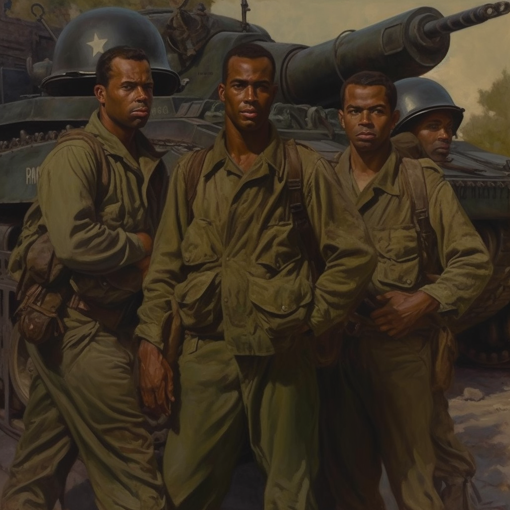 Artistic Expression of the 761st Tank Battalion in Don Stivers Style