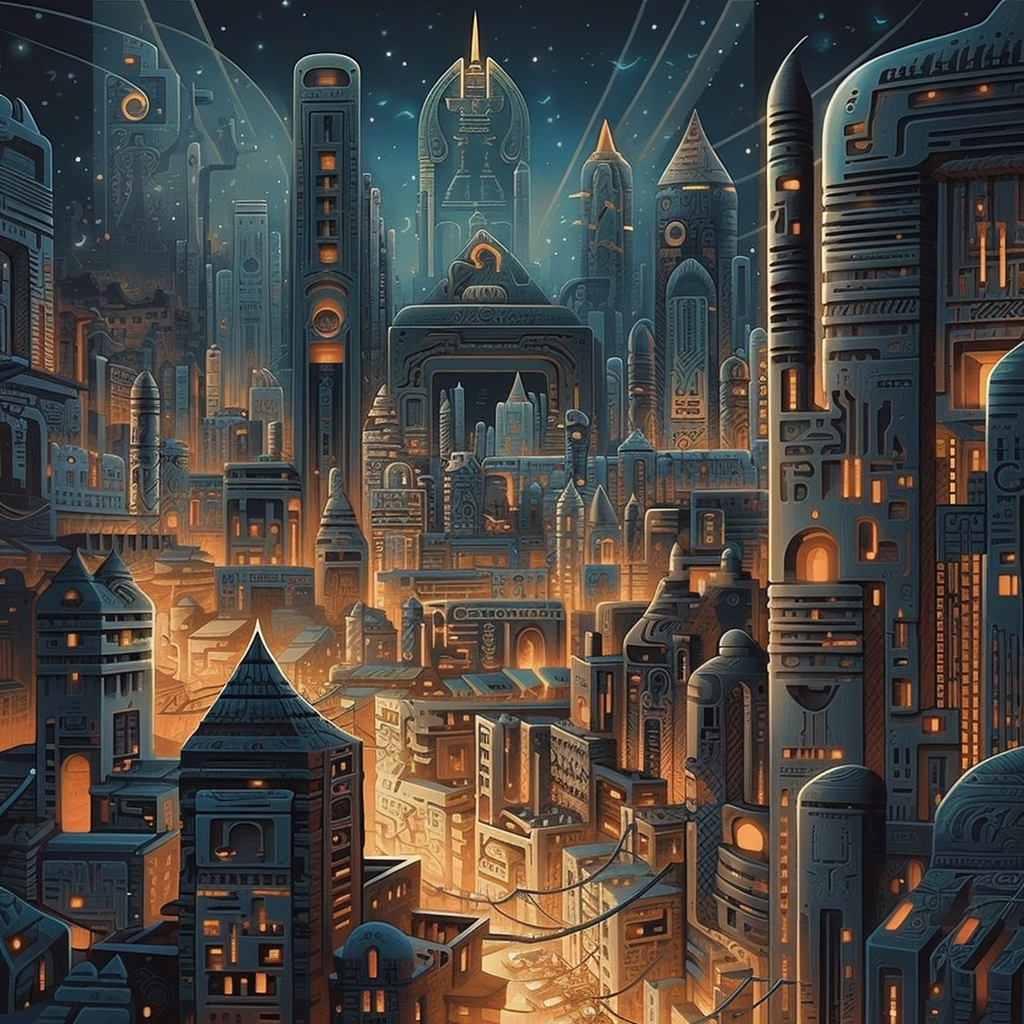 Chronicles of the Past: The Futuristic Egyptian Metropolis
