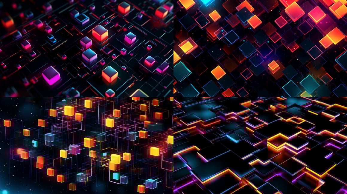 Neon Geometric Odyssey: Q1 Midway Wallpaper Check-In