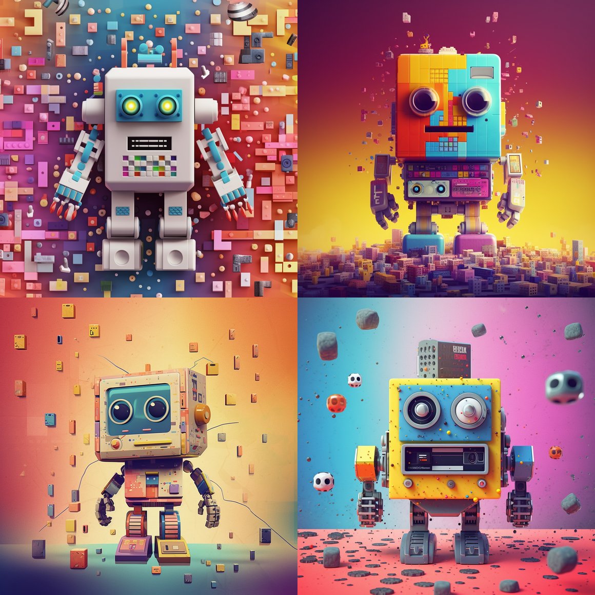 Retro Arcade: A Pixel Robot Adventure