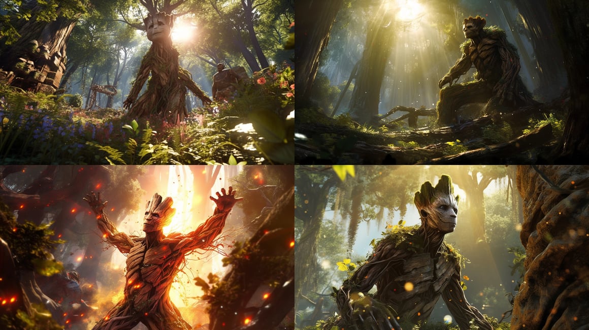 A Tale of Groot's Courage Amidst Adversity