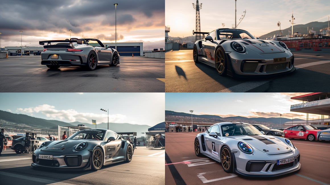 Cinematic Capture of Modified Porsche 911 Targa 4 GTS on Race Day