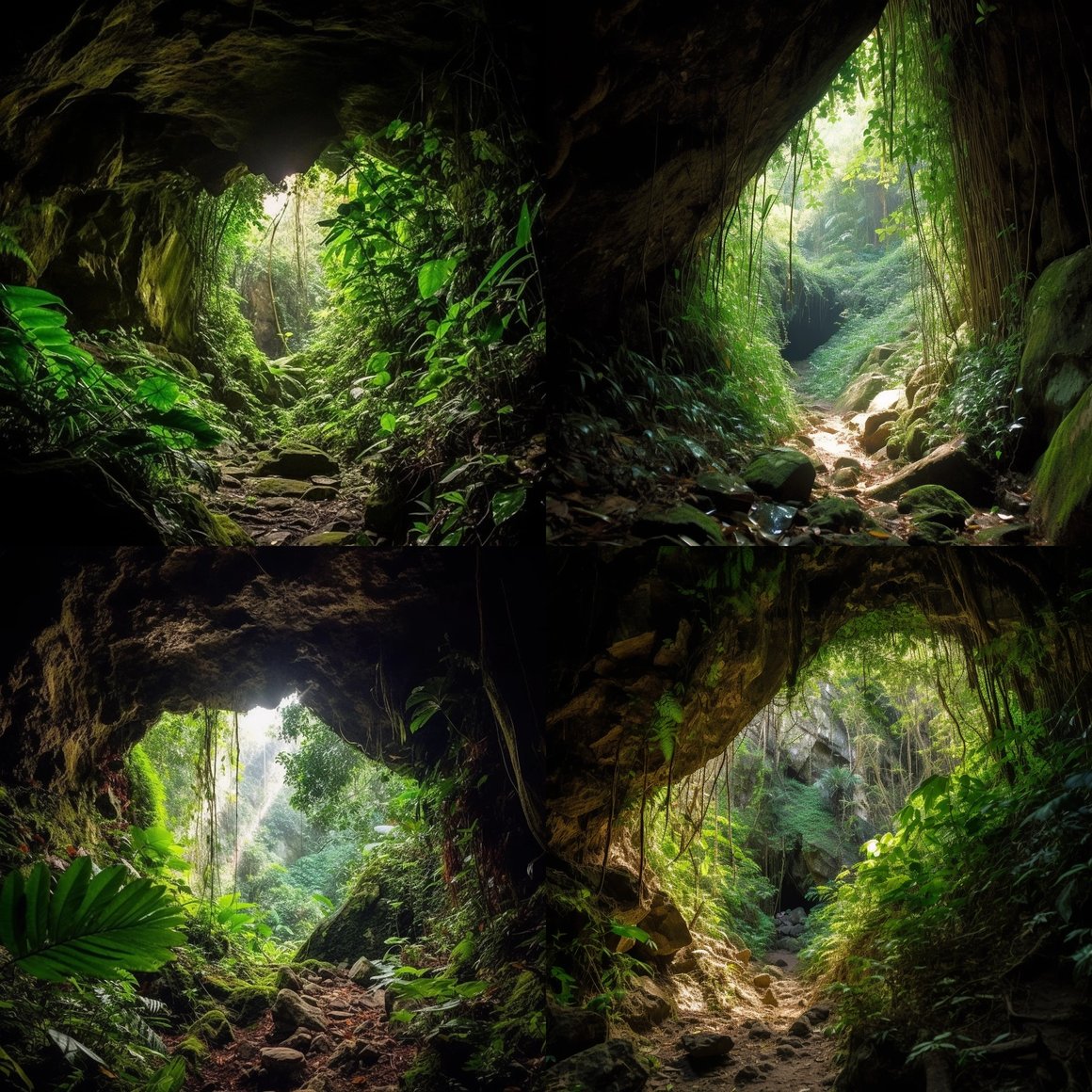 Midday at the Rainforest Cave Entrance