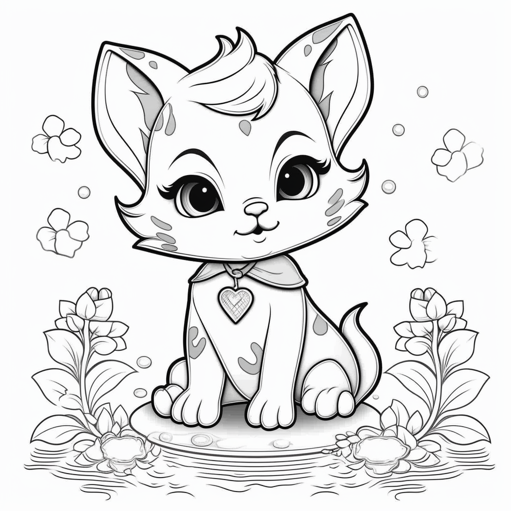 Midway Chibi Cartoon Coloring Page Guide