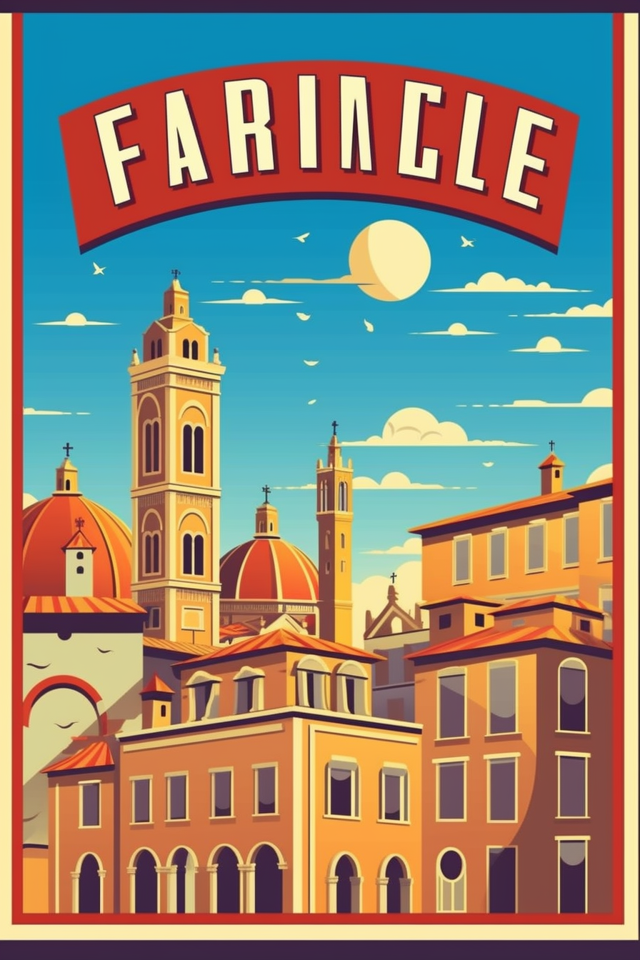 Retro Florence: Midway Journey Illustration