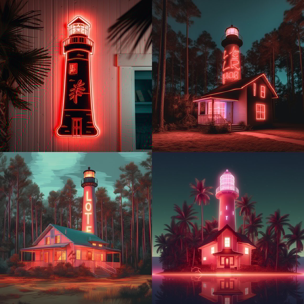 Neon Beacon: Midway to the Lighthouse