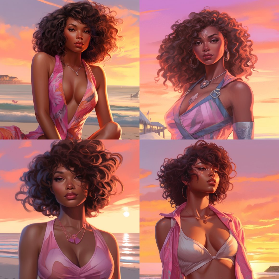 Sultry Sunset: A Riveting Realistic Portrait