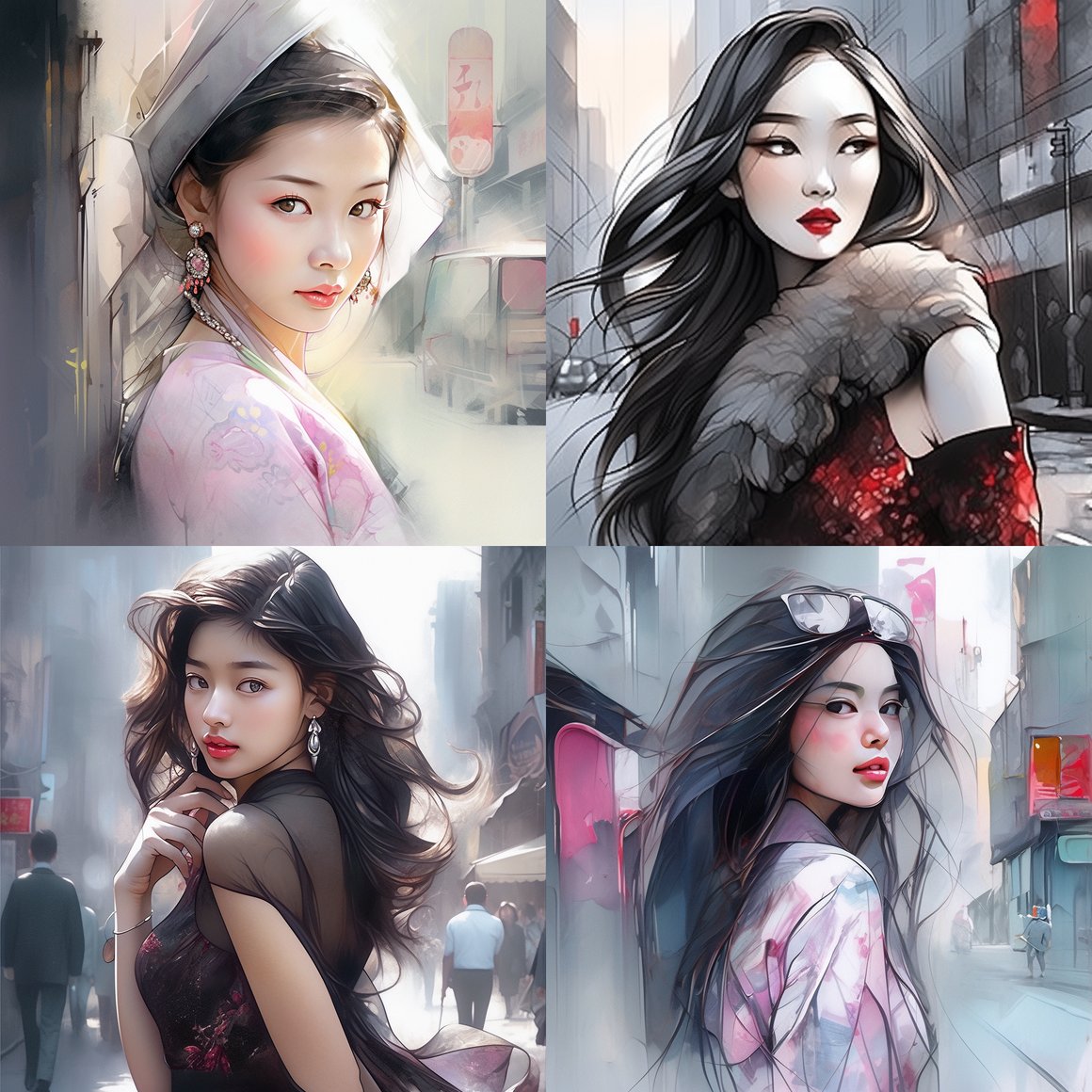 Sun-kissed Elegance: Street Chic Chinese Model