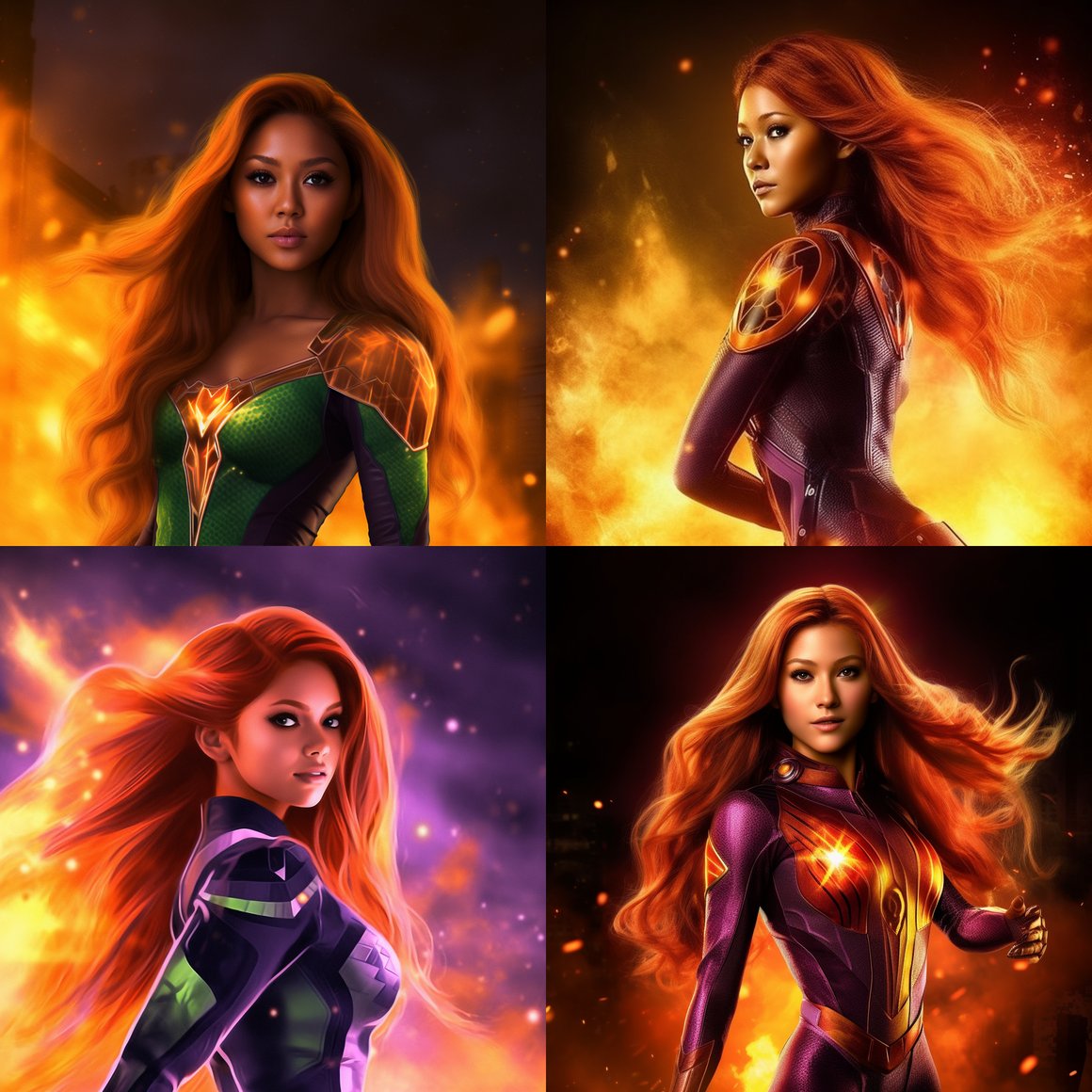 Ariana Grande as Starfire: A Mid-Journey Transformation