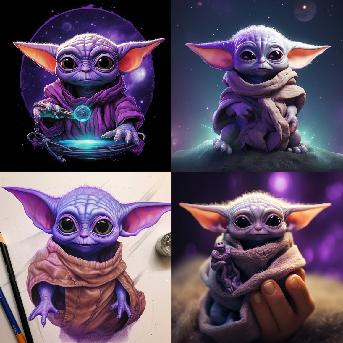 The Rise of Purple Alien Yoda Offspring