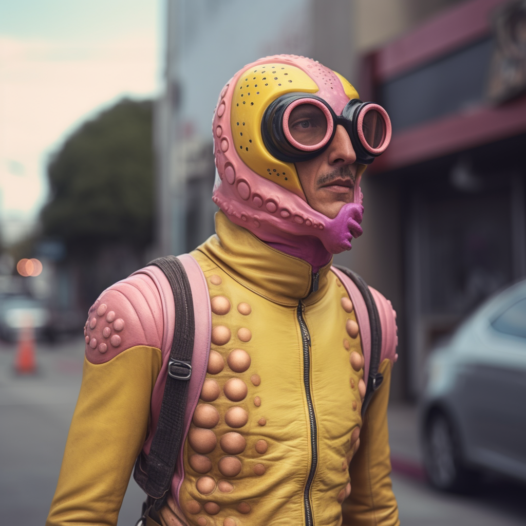 Retro Sci-Fi Extravaganza: Alien Superhero in La La Land