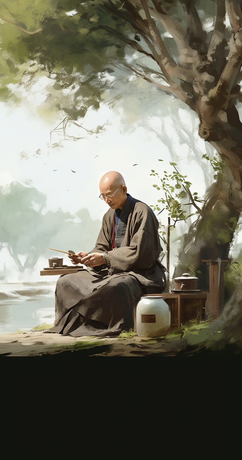 Chinese Calligraphy Landscape and Yixing Clay Teapot Creation in 8k Resolution
