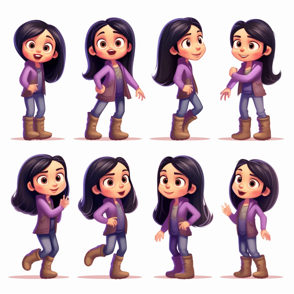 Children's Book Illustration of a 5-Year-Old Girl in Full Color