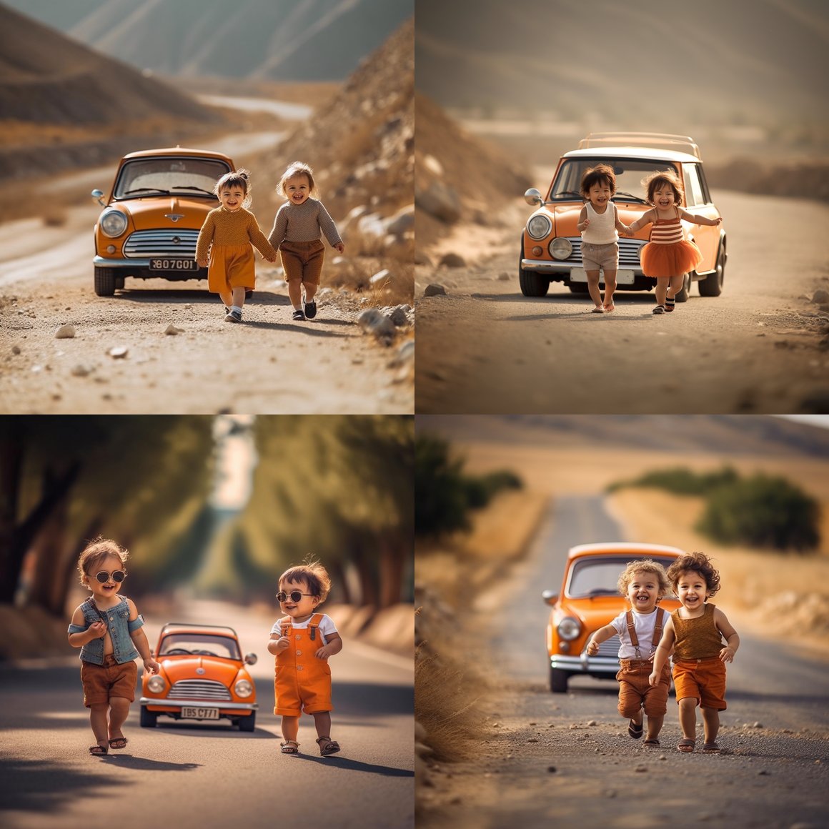 Sun-Soaked Road Trip: Twins' Chibi Adventure