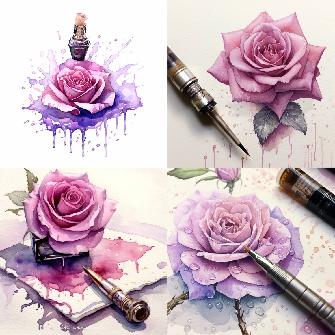 Artistic Interlude: Rose and Pen
