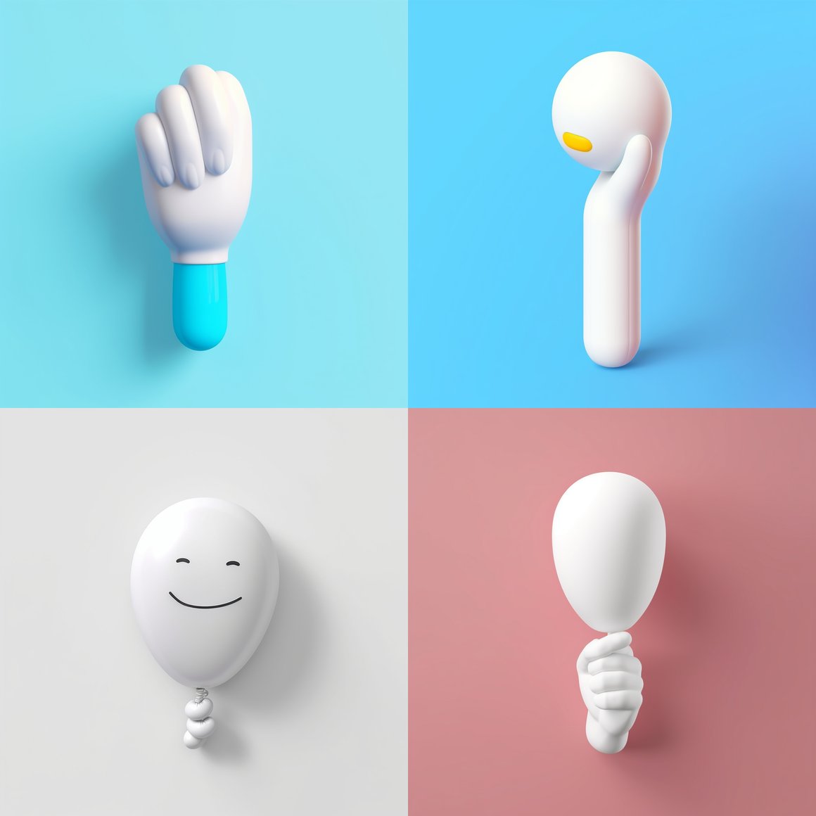 Neo-Pop Balloon Arm Emoji Journey