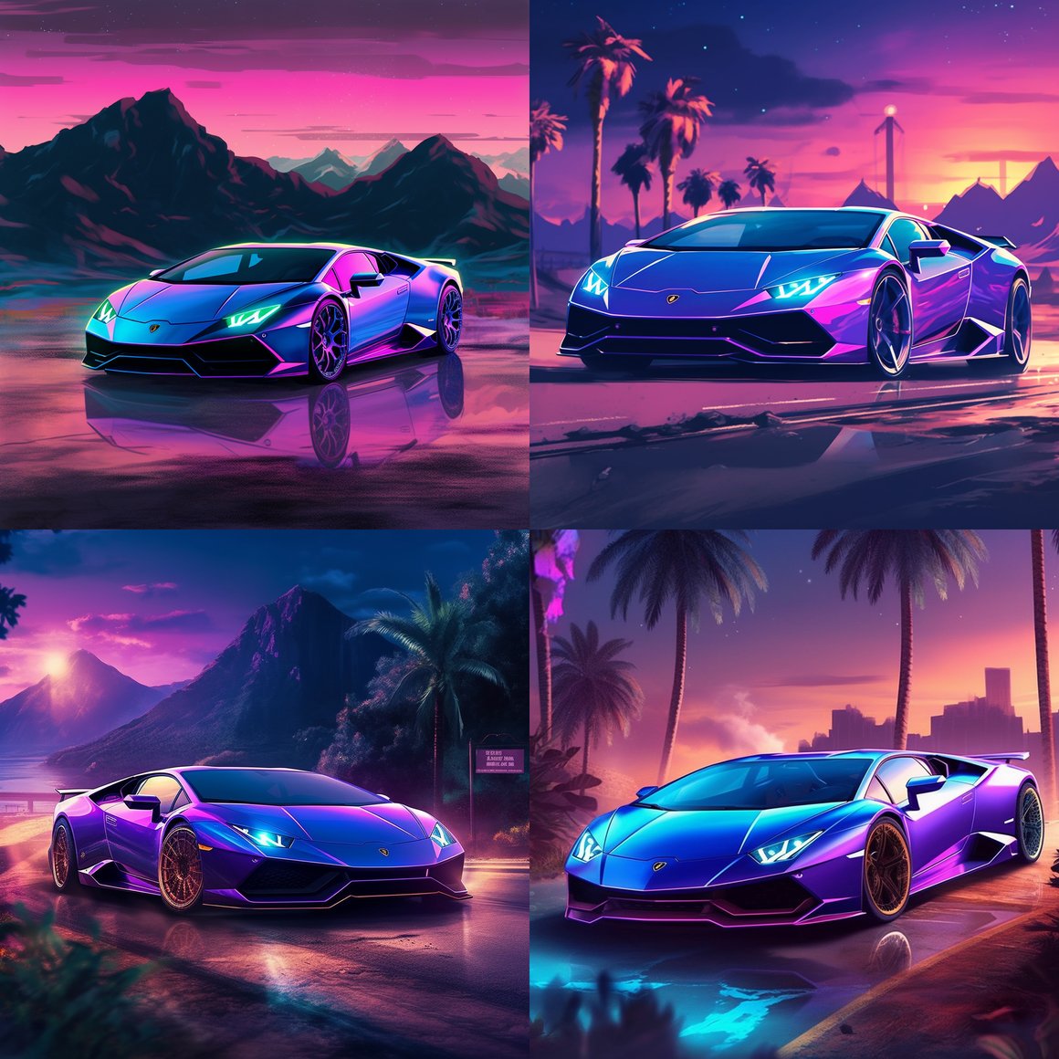 Mid-Trek Flash: Vibrant Lamborghini Adventure in HD