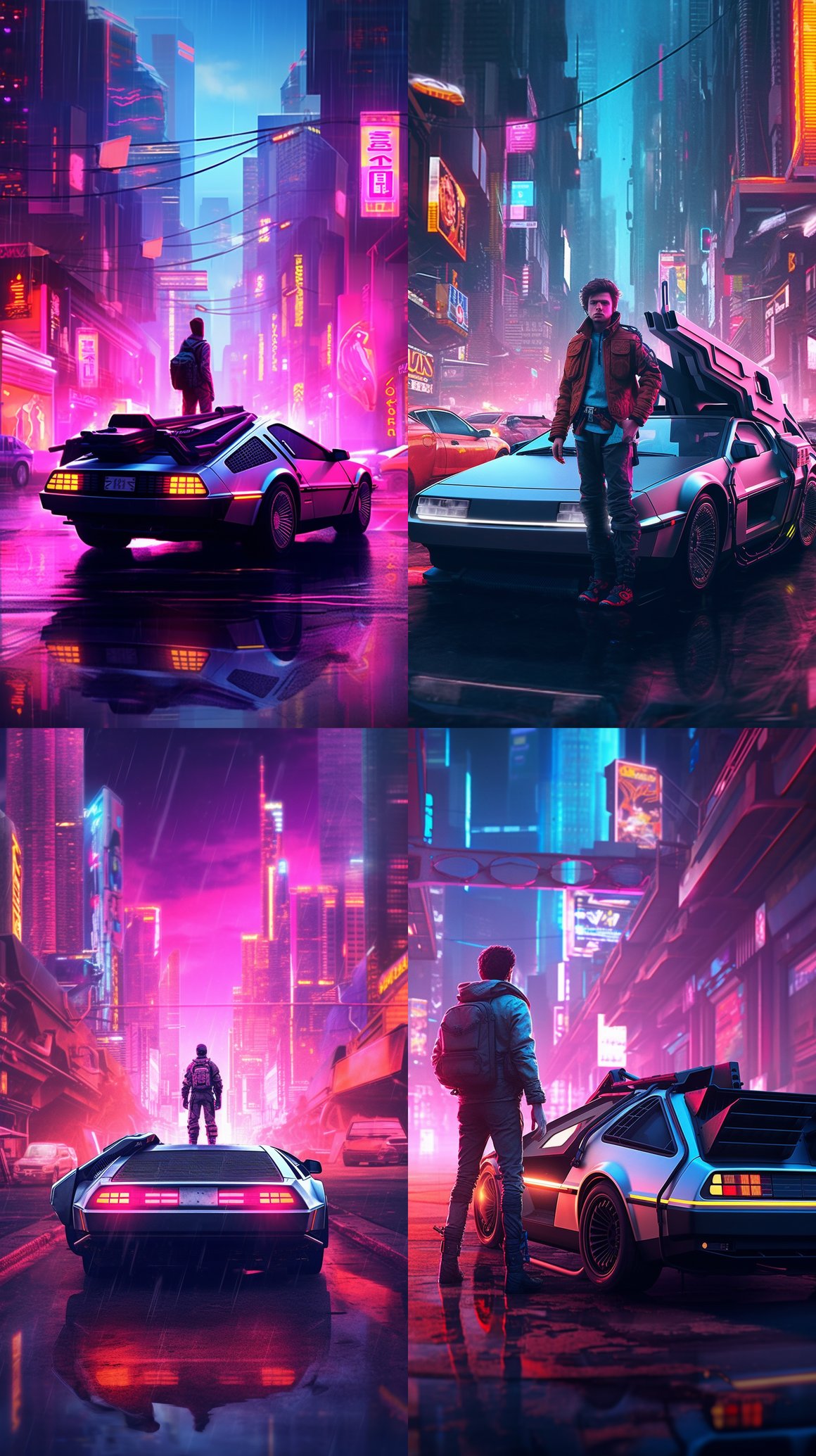 Neon Odyssey: 9:16 in the Cosmic Void