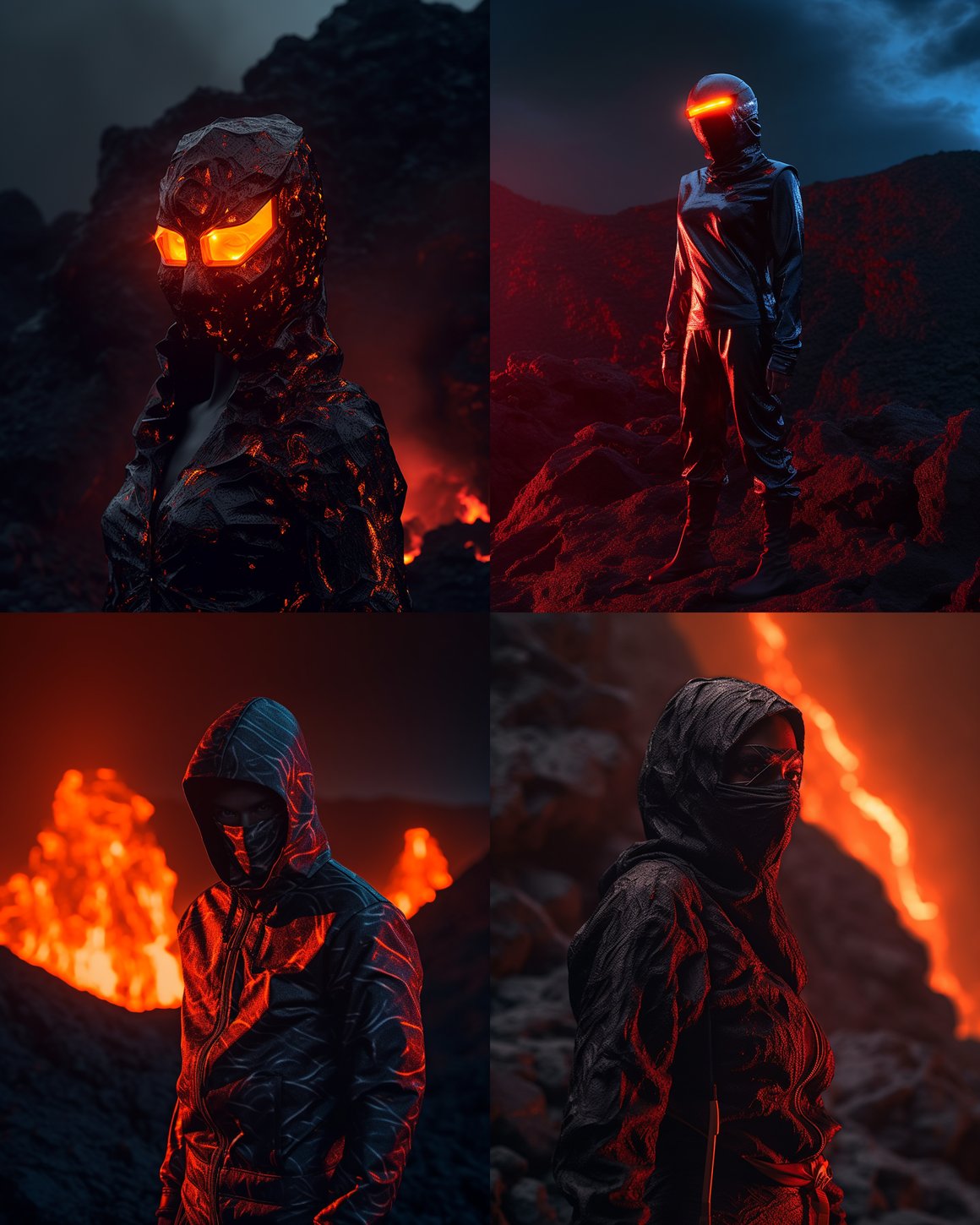 Neo-Futuristic Odyssey: Nike Volcanic Night Photoshoot