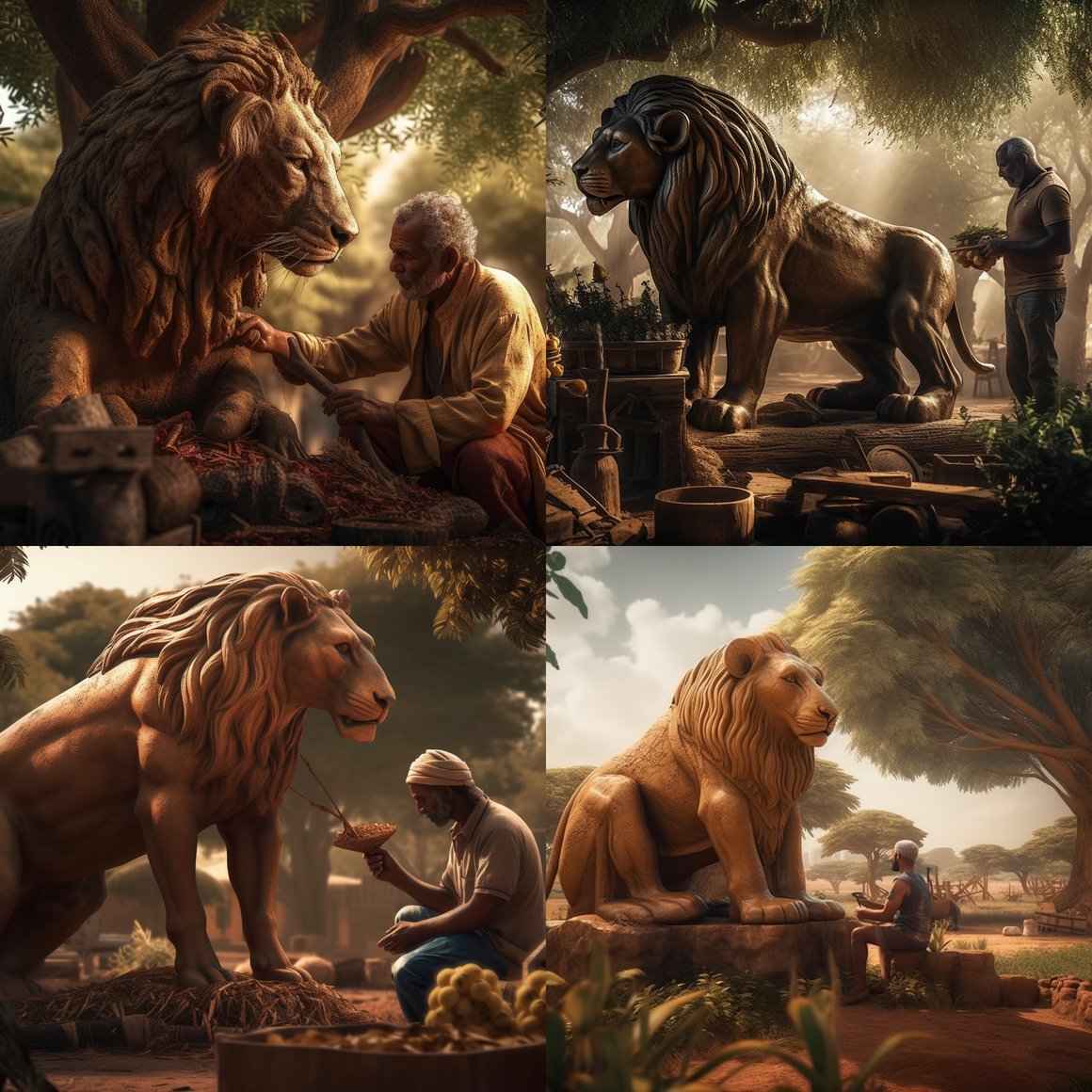 Midday Break on an Egyptian Farm - A Super Resolution, Hyper-Detailed Cinematic Portrait