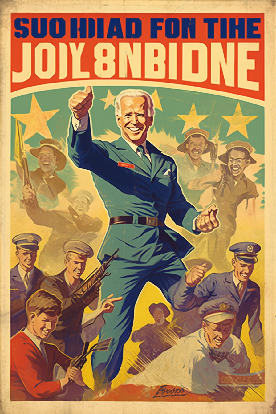 Retro Biden Army Recruitment Poster in Fine Detail
