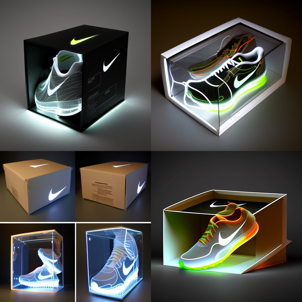 Neon-Lit Nike & Apple Collaborative Shoewear Packaging Design Concept
