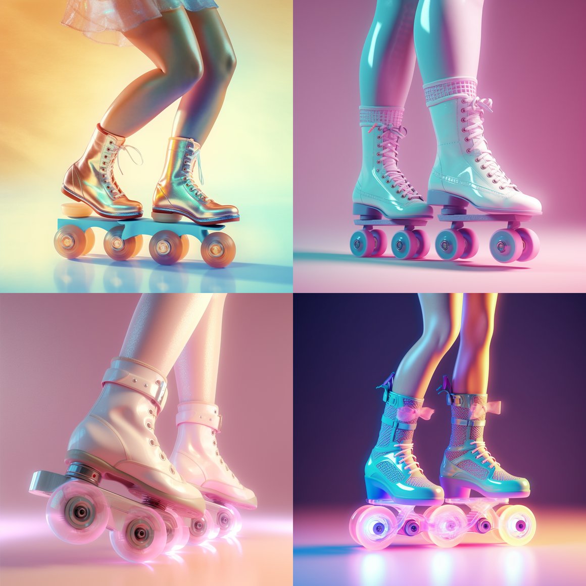 Neo-Pop Roller Skating Journey: An Artistic Perspective