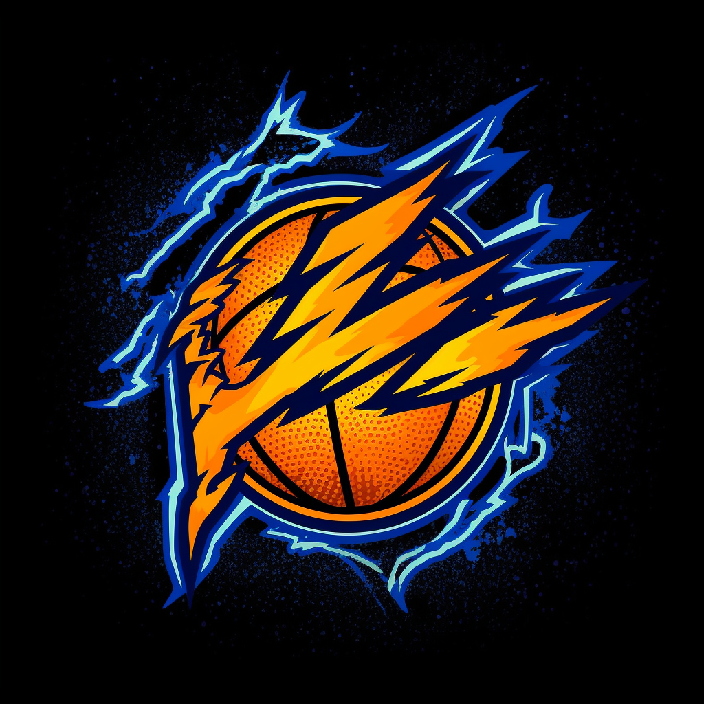Designing V5 Basketball Team Logo with Thunder Symbol and CDP Insignia