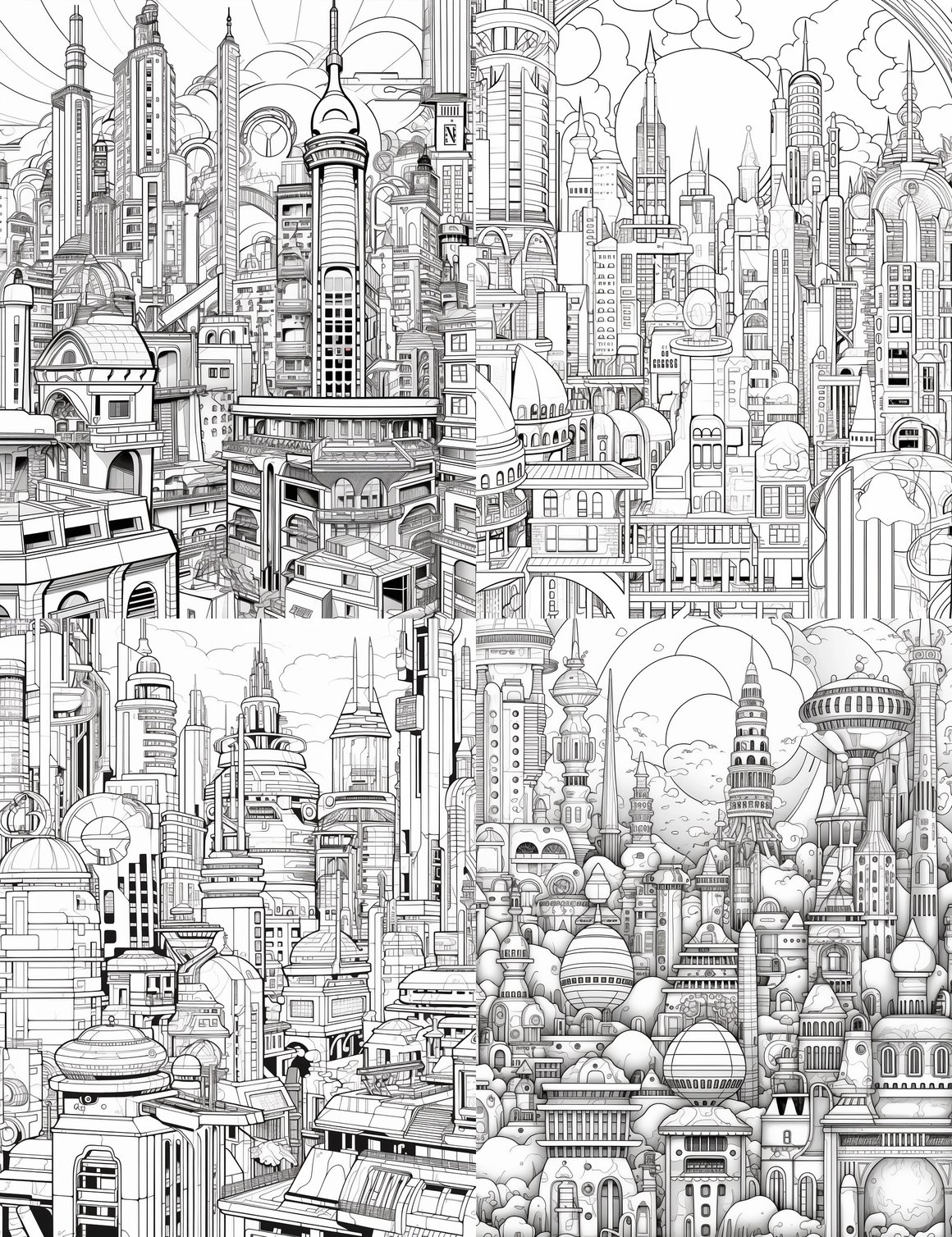 A Detailed Coloring Book Page Design