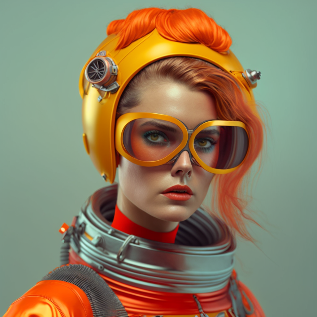 Argon Astronaut: A 60s Fashion Odyssey in Hyperrealistic 4K