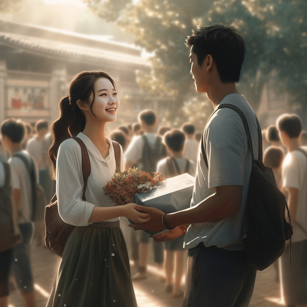 Sultry Exchange: A Midday University Encounter