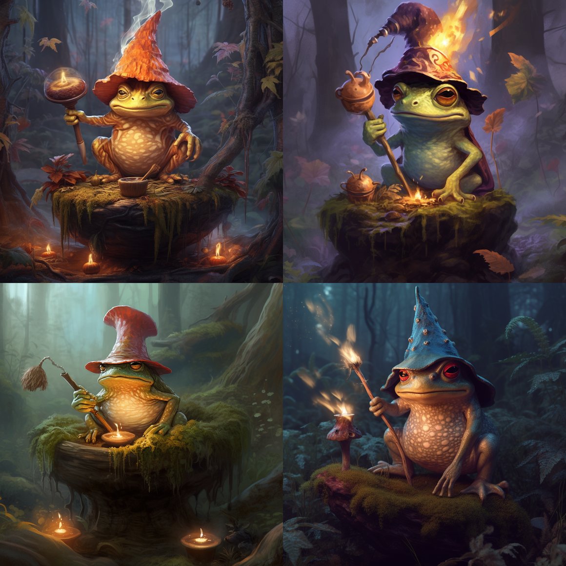 Chronicles of the Wizard Frog in the Mushroom Forest