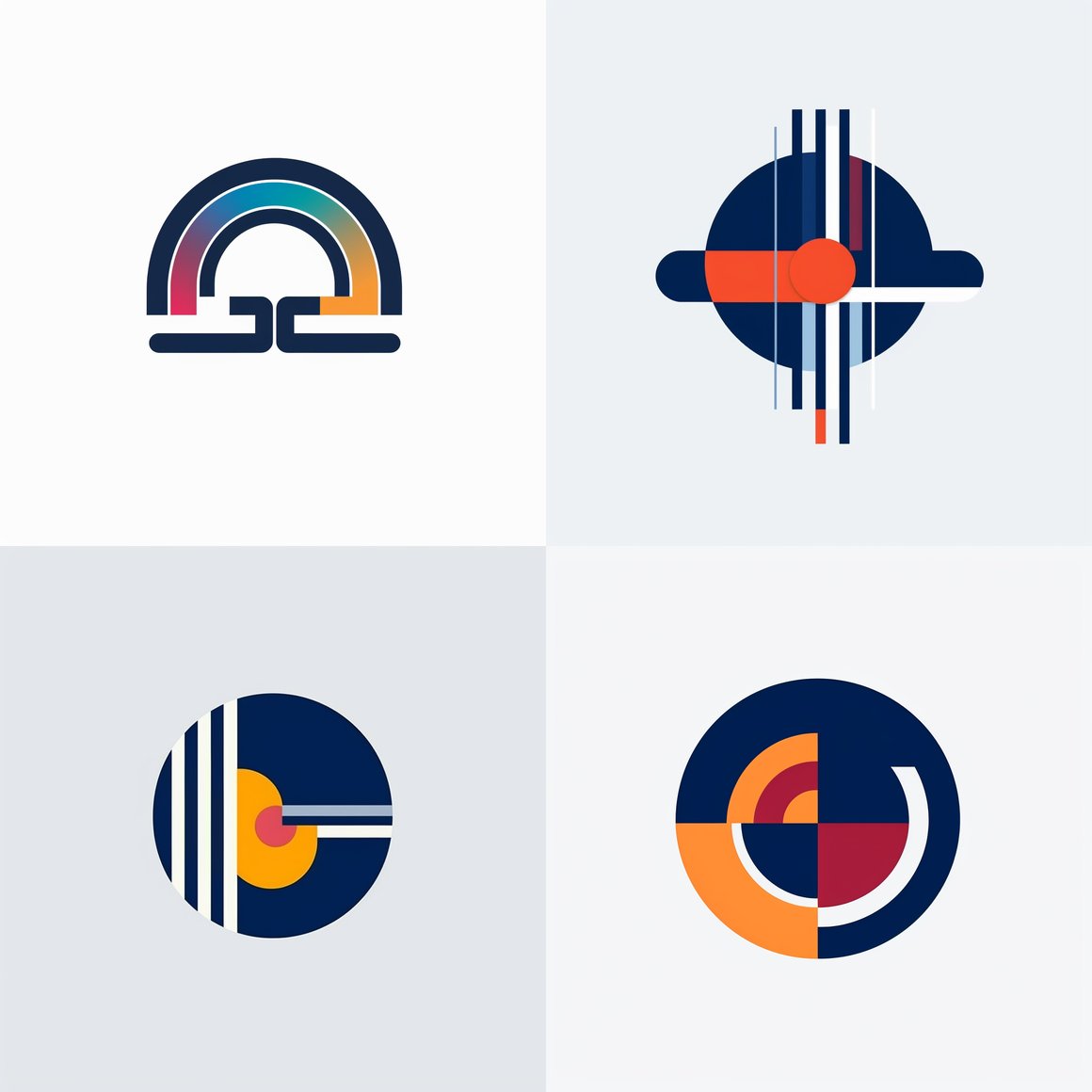 Retirement Journey: A Minimalist Geometric Logo Design