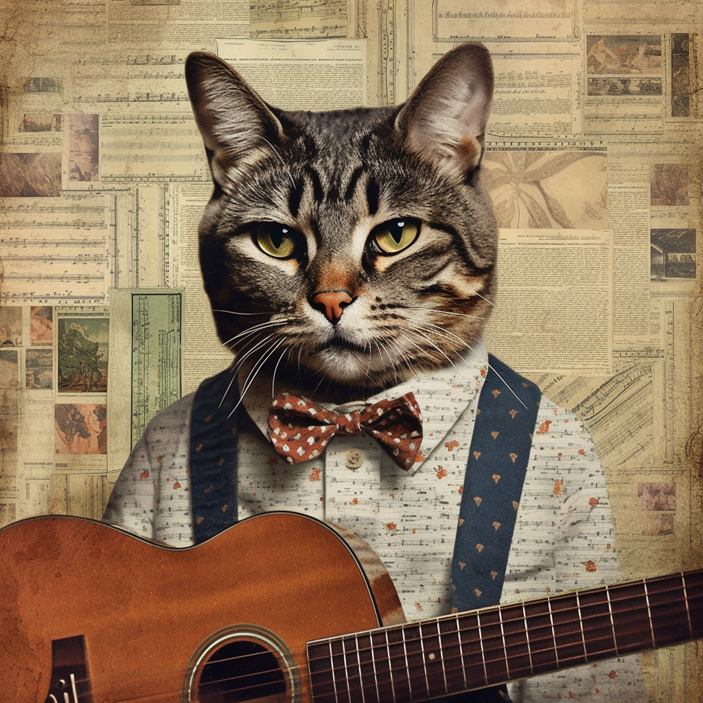 Artful Adventures of a Musician Cat: A Visual Journey