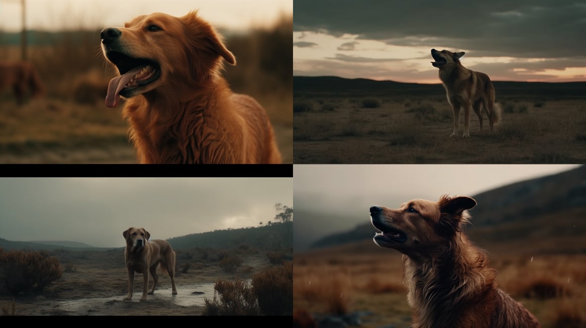 Cinematic Canine Confrontation in Overcast Hue