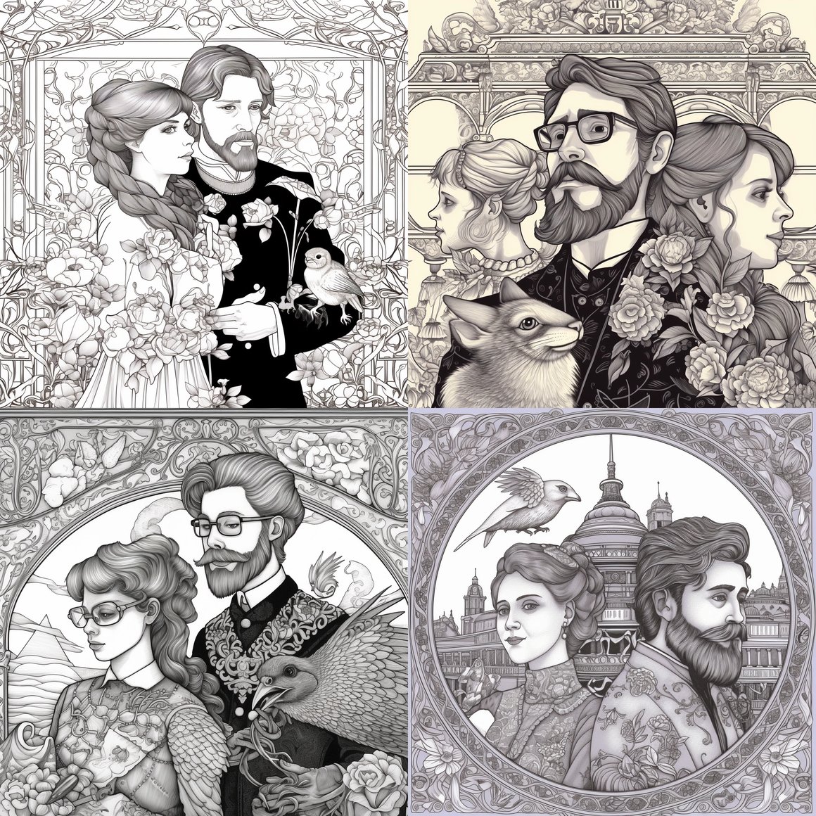 Nature's Union: An Art Nouveau Journey