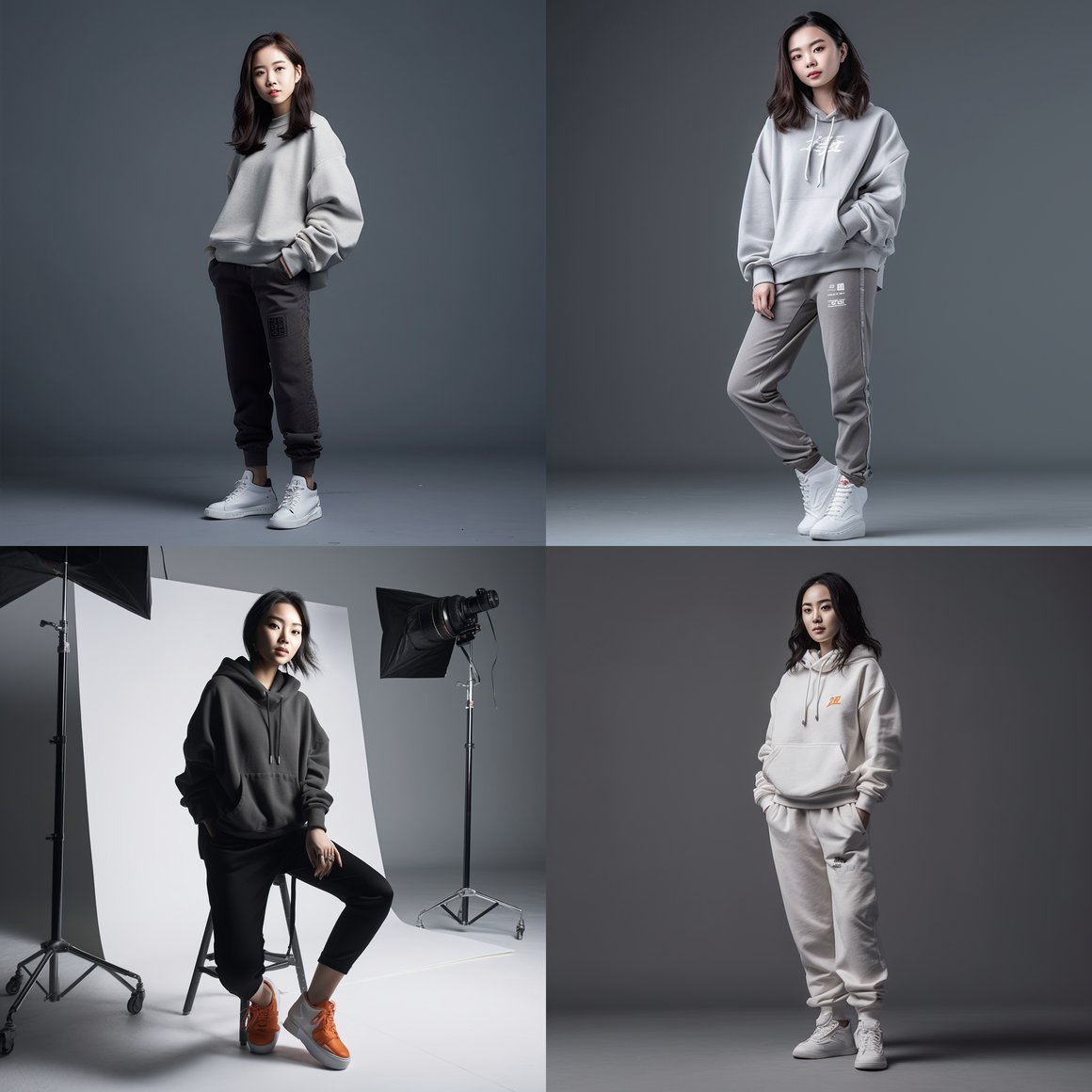 Chinese Model Showcase: A Low-Angle, Full-Body Portrait