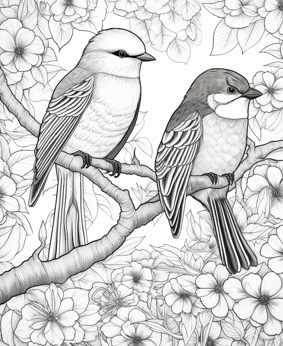 Mid-Travel Mandala Bird Coloring Page for Kids