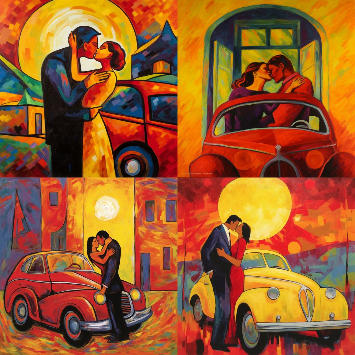 Sun-Kissed Farewell: A Picasso-inspired Journey