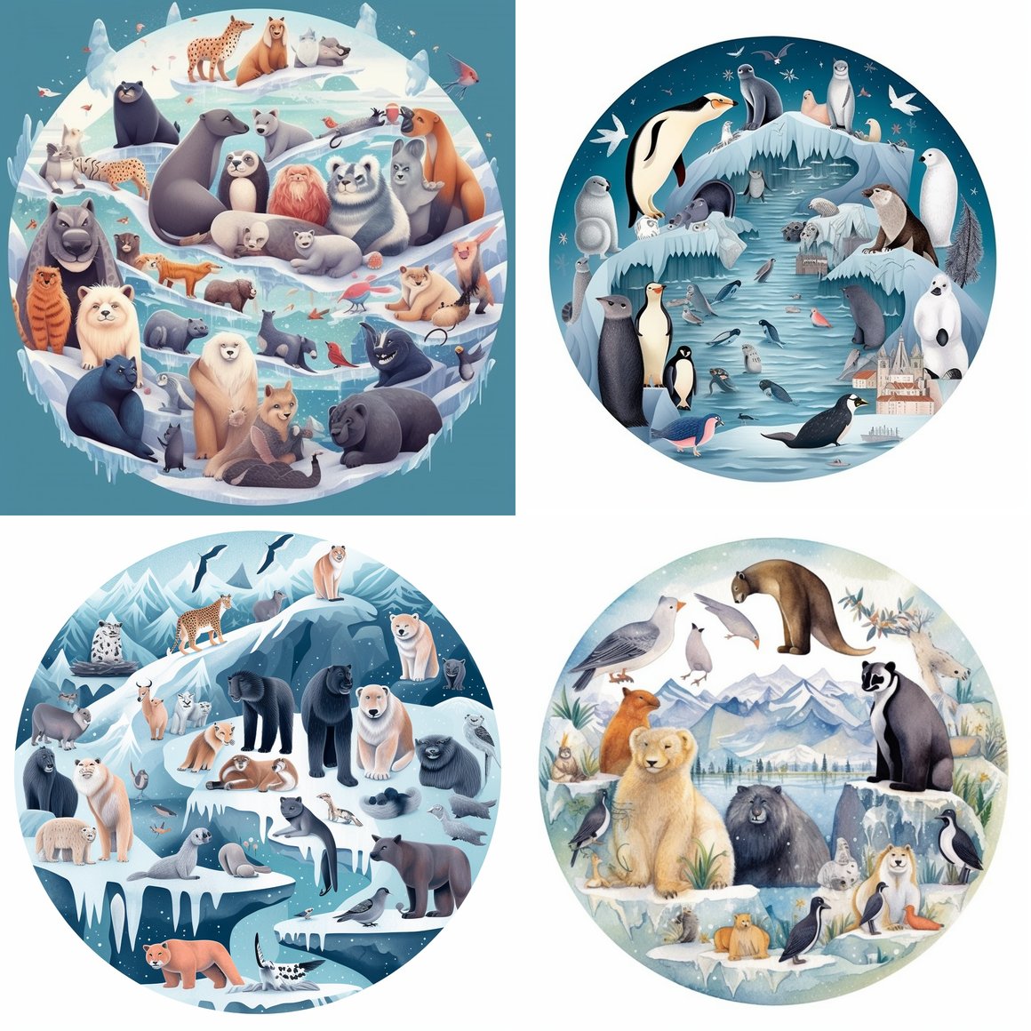 Arctic Wildlife Circle: An Illustrative Guide for Zoo