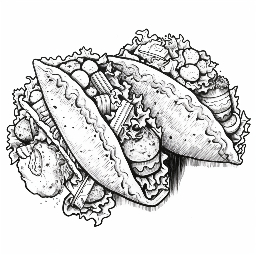 Mid-Travel Simple Taco Coloring Book