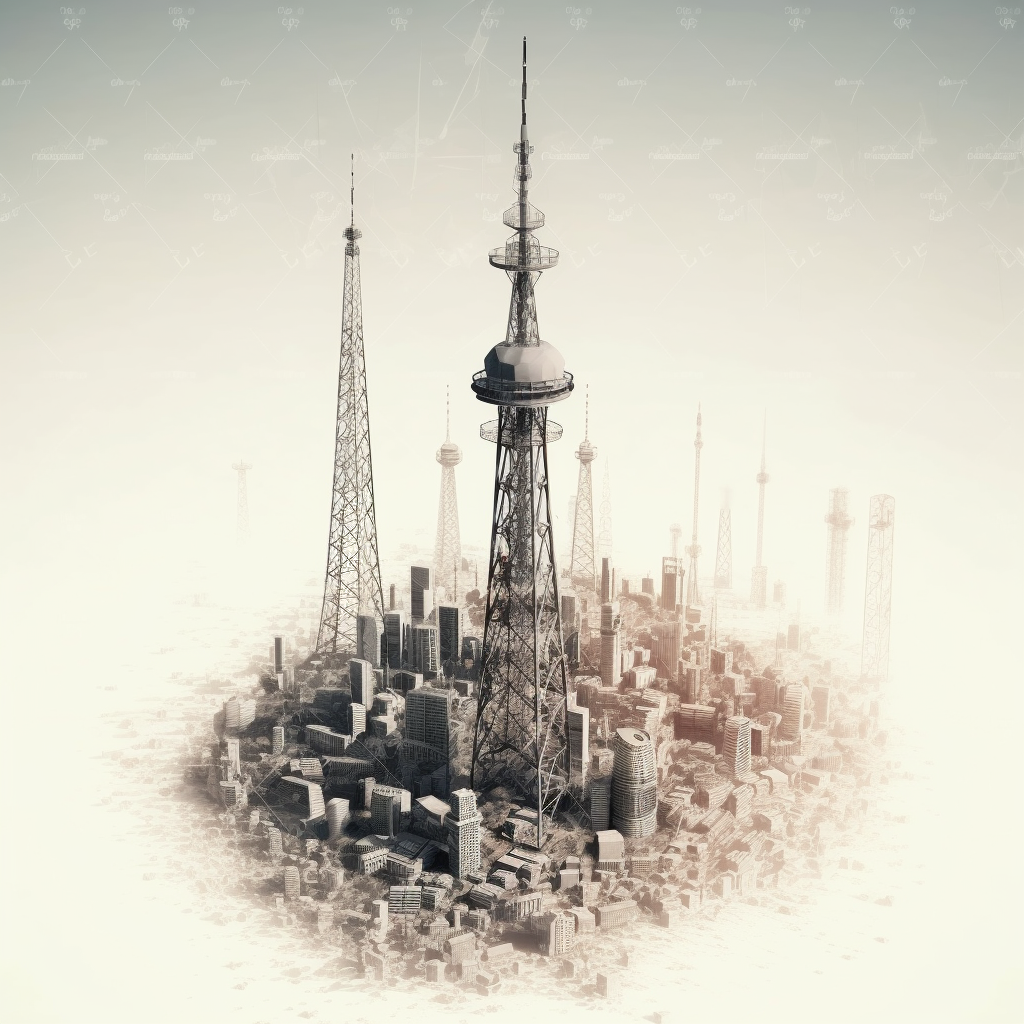 Minimalistic Telco Tower Map Journey