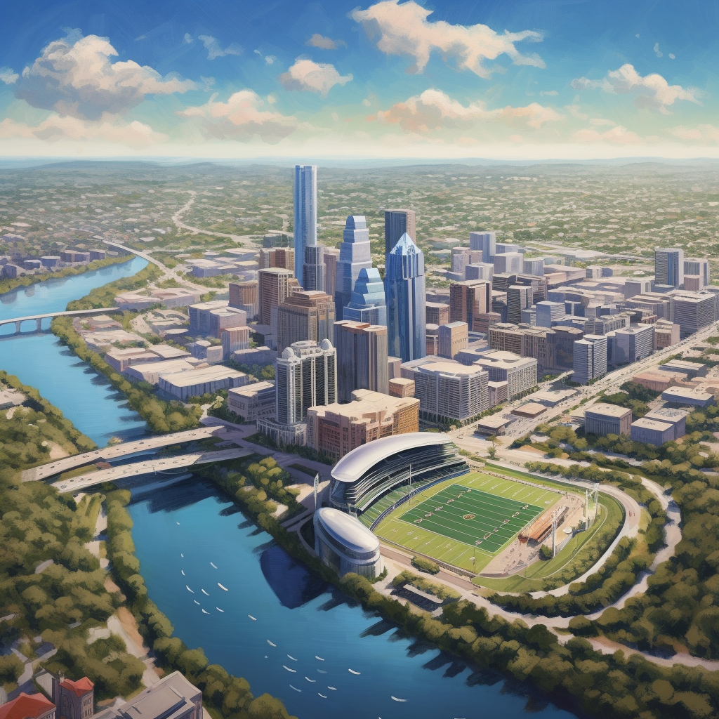 Detailed Glimpse into Austin's Breathtaking Skyline and Iconic Landmarks