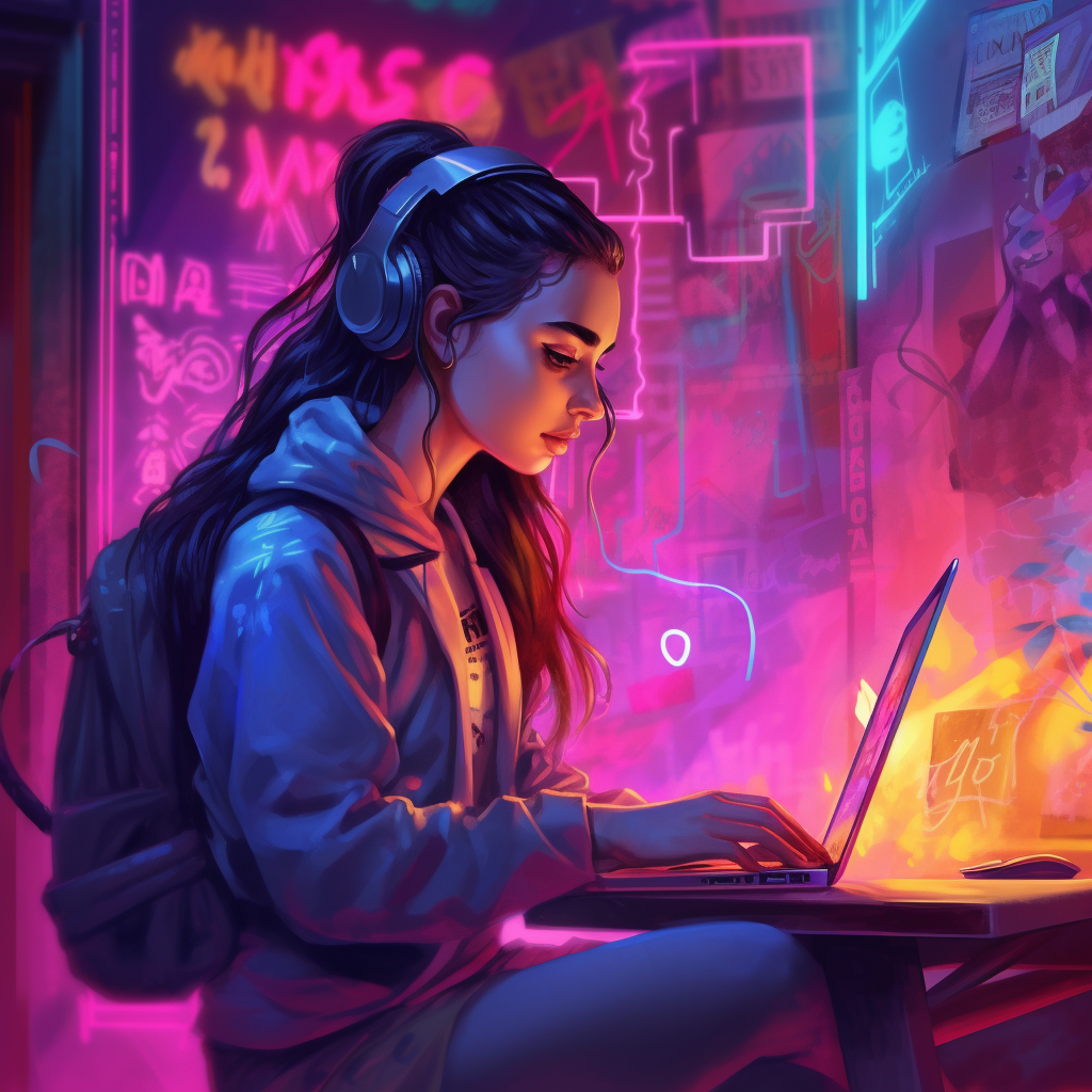 Neon Glow Computing: A Mid-Journey Reflection
