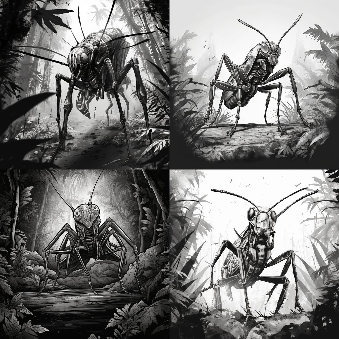 Retro Jungle Beast: The Tri-eyed Stealth Mantis Encounter