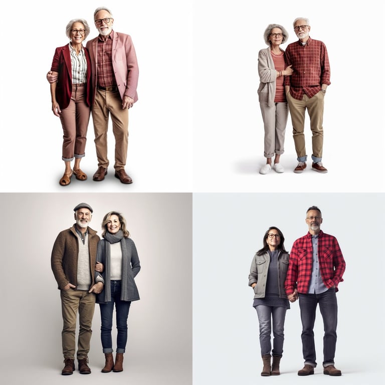 Hyper-Realistic Portrait of Happy Parents in their Late 50s Prompt ...