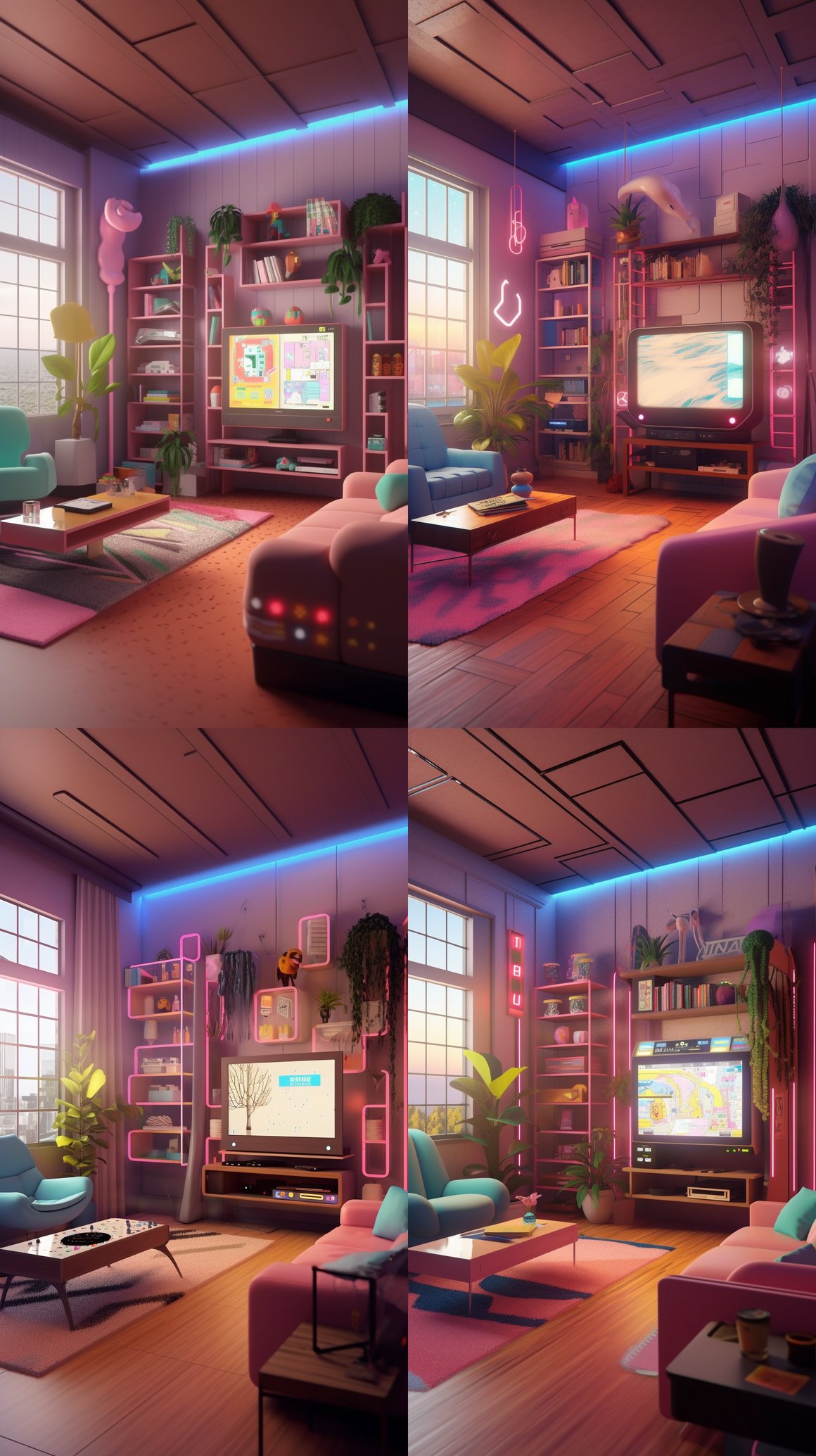 Retro-Futuristic Gaming Haven