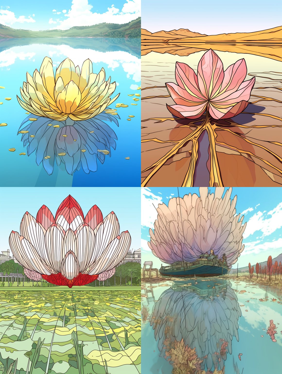 A Surreal Fractal Journey in Makoto Shinkai Art Style